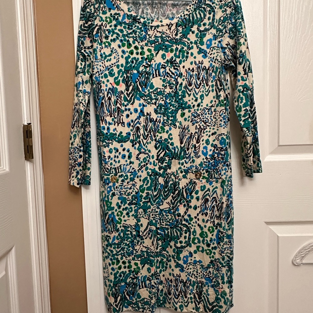 Lilly Pulitzer Sea Oats Escapades Corine Dress 💚🖤💙